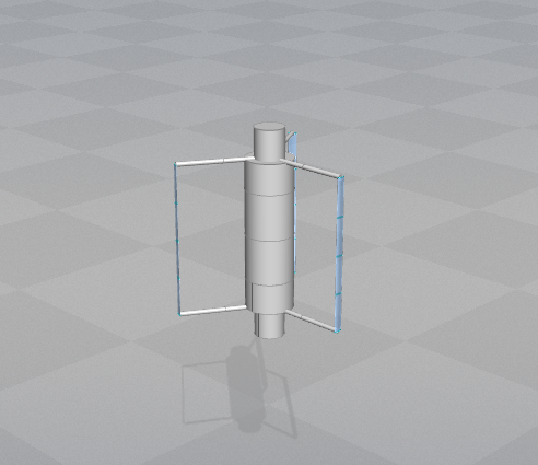 Default 3-bladed vertical axis wind turbine